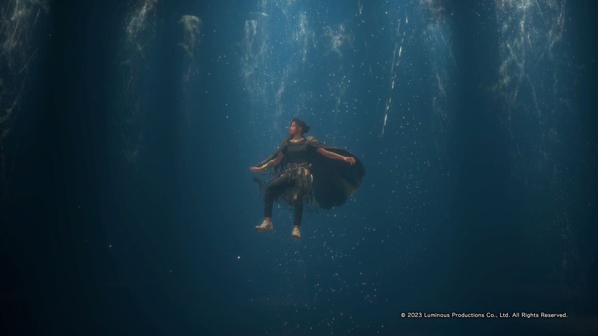 Frey récupérant un nouveau pouvoir dans une source