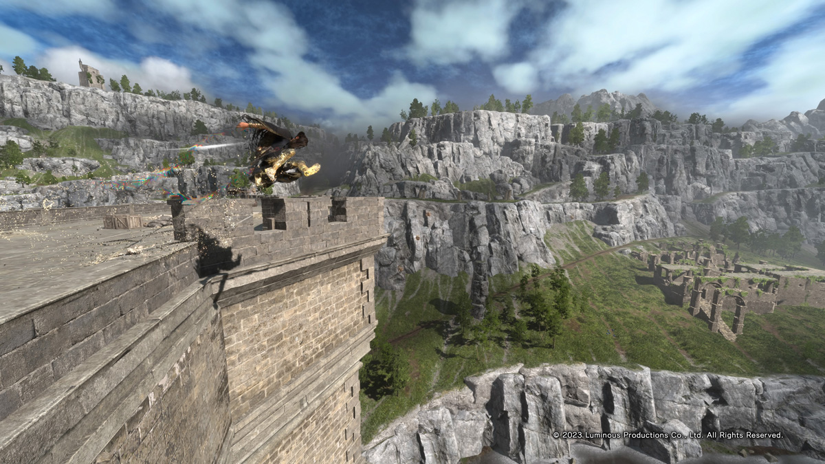 Endroit présent dans la démo. La chute s'annonce rude !